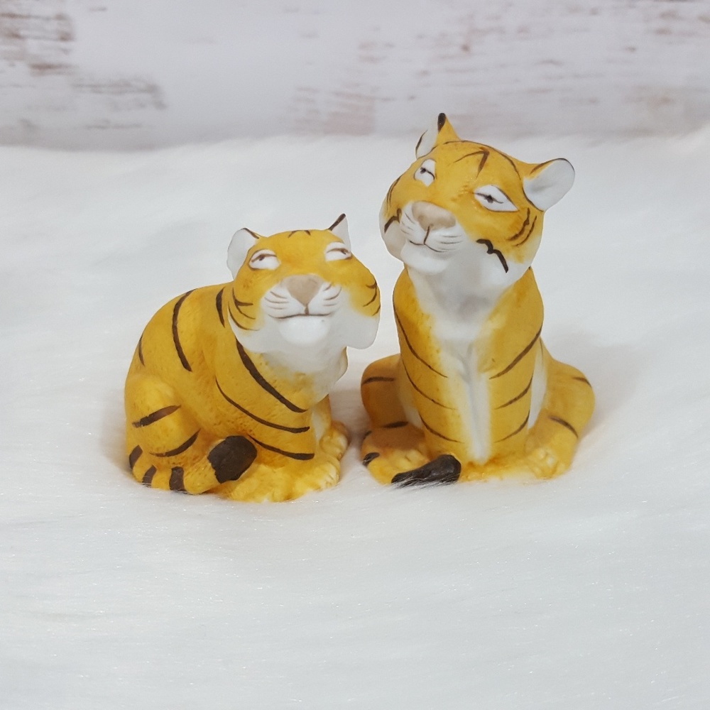 Porcelain Tigers Salt & Pepper Shakers